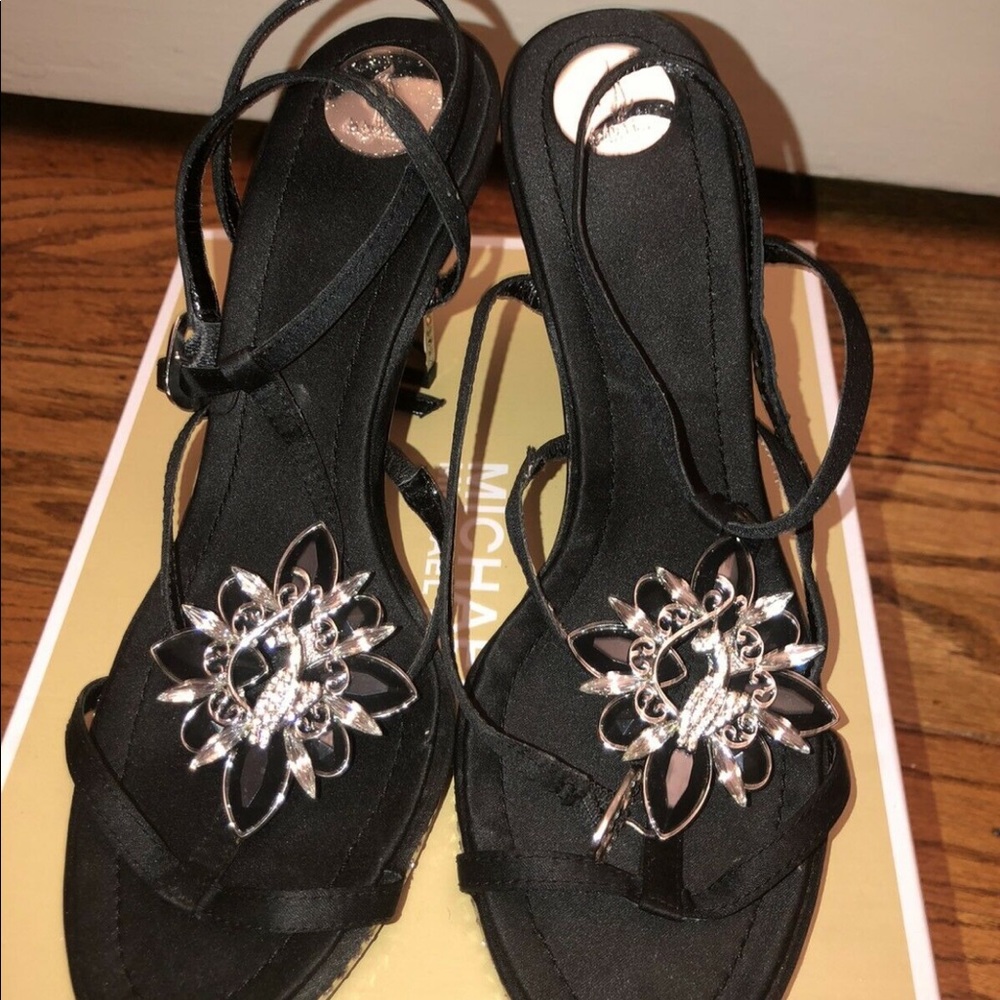 Black sandal heels